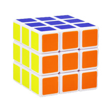 White 3x3 Speed Puzzle Stickerless Toy for Beginners & Pro, Easy Turn