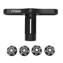 Tuercas compatibles de varias marcas para modelos a escala 1/8 a 1/14, tuercas de rueda Rc17 mm, procesamiento de precisión de alta exactitud,