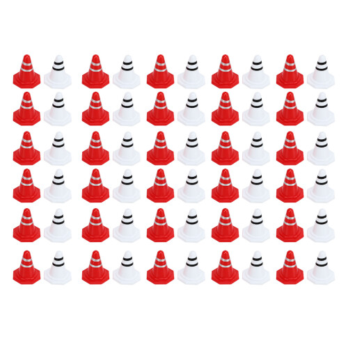 Compact 60 Pcs Lifelike Mini Traffic Cones for Various Applications 1