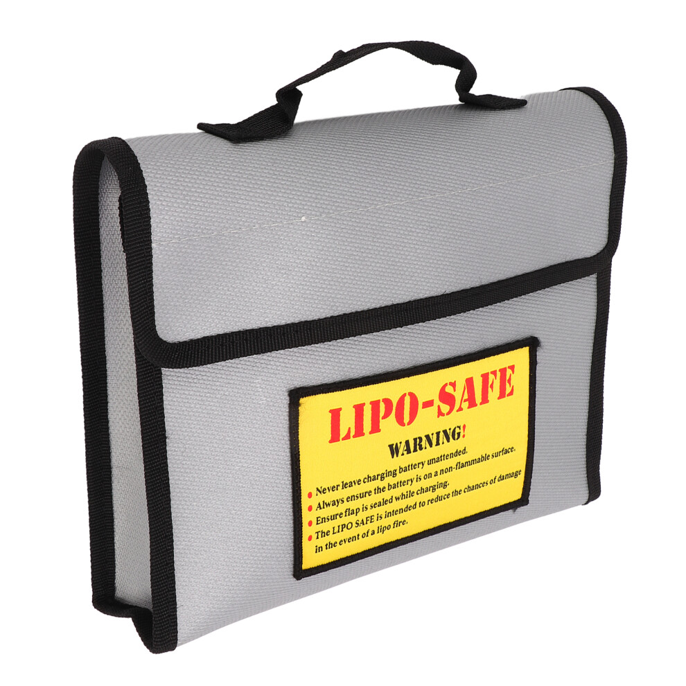Flame Retardant Lithium Battery Explosion Proof Bag 24.4X5.3x19cm Gray 3141381709070