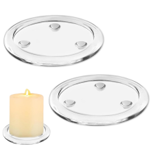 Glass Coaster Holder, Modern Candle Centerpiece, Ideal For Home Decoration, Wedding Party Decor, Sturdy And Easy To Clean, Suitable For Thick Candle,