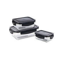 Recipientes con base de vidrio no poroso, tapas de acero inoxidable a prueba de fugas, diseño apilable que ahorra espacio, aptos para horno,