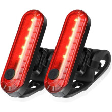Baglygte til cyklister, teknologi til synlig brug i dagslys, ultraklare SMD LED'er med 220Mh litium-ion-batteri, for forbedret cykelsikkerhed og stil