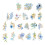 Blumenaufkleber für Scrapbooking, Vintage, 4