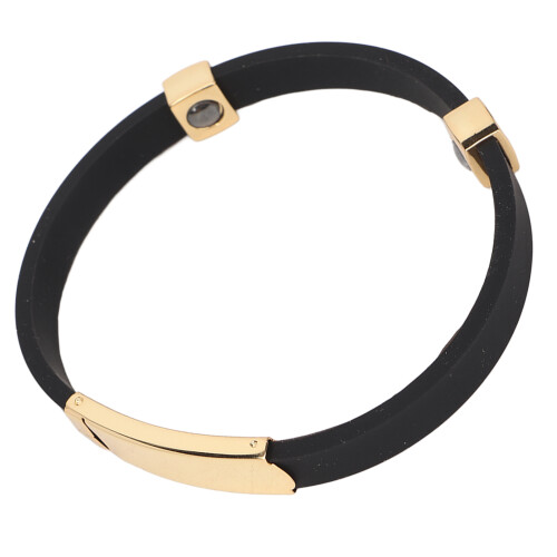 Versatile Gold/Black Static Release Wristband - Improve Sleep & Mood 1
