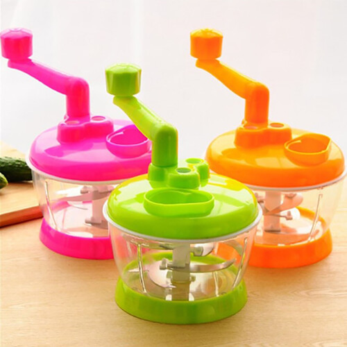 Manual Food Processor, Multi-functional Kitchen Tool For Quick Chopping, Blending & Grinding, Quiet Operation, Easy To Use With Pull Cord, 2