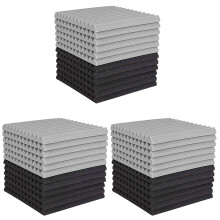 36 Stück Akustikschaumplatte, Akustikschaum Schalldichte Pyramide Studio Behandlung Wandpaneel 2,5X30X30cm
