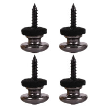 4 StüCke Wolle Kupfer Gitarren Gurt Sperren Verriegeln Pegs Pins Pilz Form End Knopf für Akustische Klassische Elektor Bass Gitarre Ukulele Schwarz