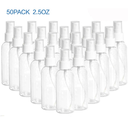 100PCS 75Ml/2.5OZ Mist Spray Bottle Premium Transparent DIY Crafts Empty Pump 1