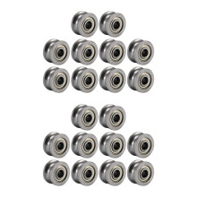 20Pcs U Bearing U624ZZ Carbon Steel Durable V Bearing Pulley for Rail Track Linear Motion Systems