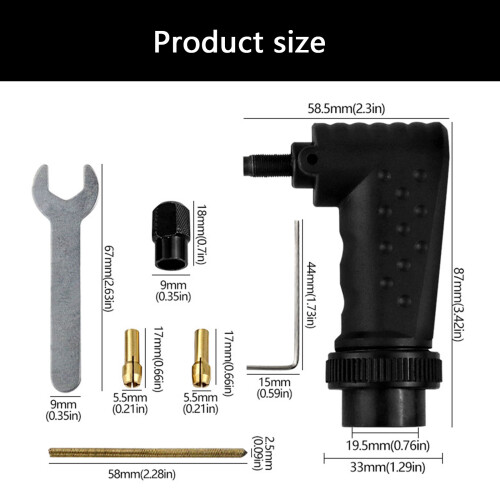 Adaptateur de meuleuse électrique à angle droit de 90 degrés 2