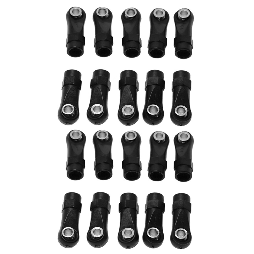 20Pcs Plastic M4 Rod End Link Linkage Balls Joint For 1/10 Rc Car Crawler Axial Scx10 Ii 90046 Trx4,A Black 6032593274661