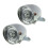 2X Retro Bicycle Bike Accessory Front Light Bracket Vintage 3LED Headlight (Silver) 1