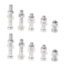 10Pcs M2.5 Tornillos Tornillo Tuerca Arandelas Juego Placa Giratoria Cartucho del Cabezal Stylus Montaje Vinilo LP Reproductor de Discos
