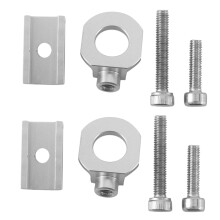 2X Bike Chain Tensioner Adjuster Aluminum Alloy Bicycle Fastener Bolt Single Speed Bicycle Bolt Screw Silver