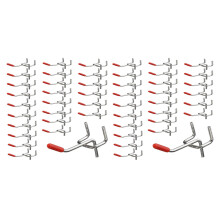 50X Single Pegboard Hooks 50mm Board Slat Wall Retail Display Shop Peg Fits 25mm