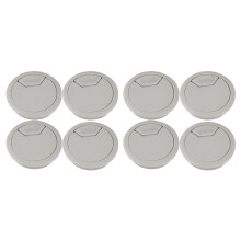 8 Pcs 53mm Drill Hole Plastic Home Computer Desk Cable Cord Grommets