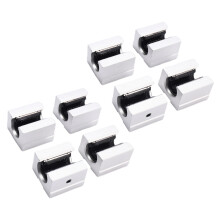 8 x SBR12UU 12mm Aluminum Linear Motion-Router Lager Fester Block, Silber