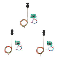 3X 3 Color Traffic Light Signals Ho Oo Scale Model 6LED for Diy Sand Table Crossing Street Construction Railway Two Side