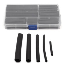 300Pcs Wire Black Case Set Heat Shrink Tubing Wrap Tube Assorted Sleeves