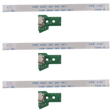 3X for PS4 Controller USB Charging Port Socket Board JDS-055 5TH V5 12 Pin Cable