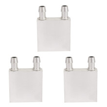 3X Primary Aluminum Alloy Water Cooling Block 40X40mm for Liquid Water Cooler Heat Sink System Silver Use