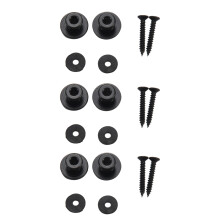 6Pcs Mushroom Guitar Strap Buttons Strap for Electric Acoustic Guitar Bass Parts,Black
