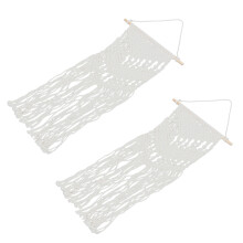 2X Macrame Woven Wall Hanging - Boho Style Bohemian Room Geometric Art Decor - Beautiful Apartment Dorm Room Decoration