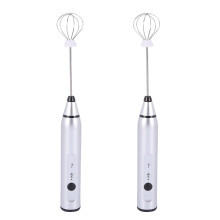 2X Rechargeable Electric Milk Frother with 4 Whisks, Handheld Foam Maker for Coffee, Latte, Cappuccino, Hot Chocolate