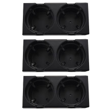 3X Car Center Console Water Cup Holder Beverage Bottle Holder Coin Tray for 3 Series E46 318I 320I 98-06 Black