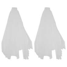 2X Einfache Kurze TüLl Braut Schleier Weißen Braut Schleier für Die Braut für Hochzeit ZubehöR