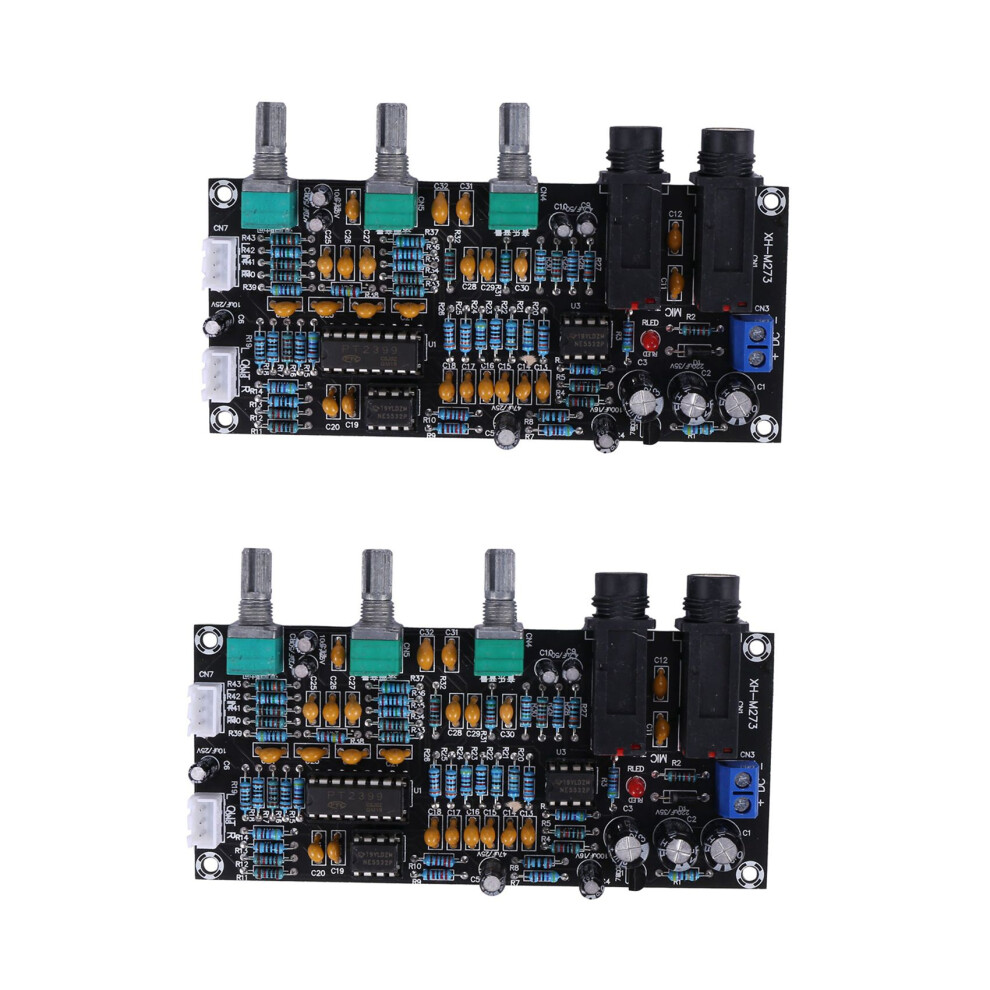 2X Pt2399 Digital Microphone Amplifier Board Reverberation Karaoke Reverb Amplifier Ne5532 Pre-Amplifier Tone Board 6033461089295