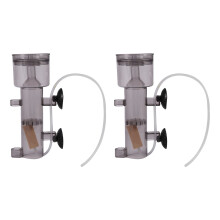 2X 600L/H Aquarium Marine Fish Coral Tank Internal Hang Air Driven Protein Skimmer with Wood Air Stone Tubing