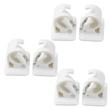 6 PCS Crochets Auto-Adhésifs Support de Tringle Support de Serviette Rideau Rideau Draperie PôLe Tringle à Accrocher Crochets Muraux