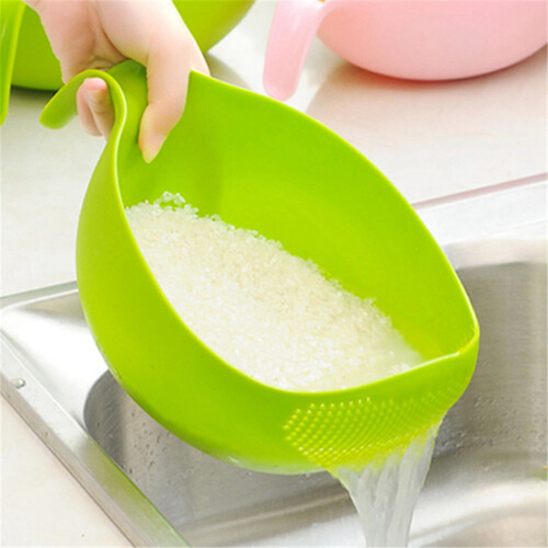 2X Durable Rice Washing Filter Strainer Kitchen Tool Beans Peas Sieve Basket Colanders Cleaning Gadget Filtering 2