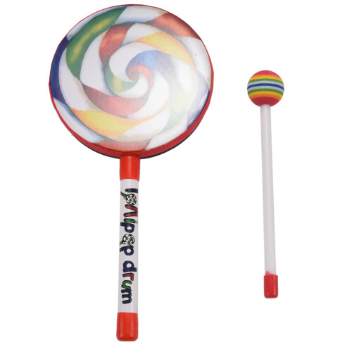 2X Kids Percussion Lollipop Drum, 6Inch 1