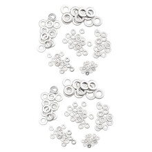 210Pcs 304 Flat Stainless Steel Washers M3 M4 M5 M6 M8 M10 for Screws Repair Kit Tool