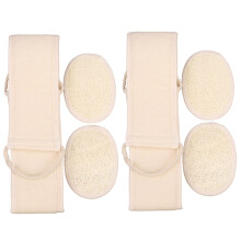 Loofah Exfoliating Back Scrubber for Shower, Double Side Scrubbing Strap, Body Bath Sponge (6 Pcs A Set)