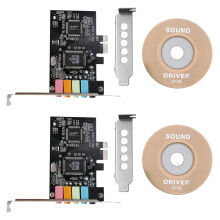 2X Tarjeta de Sonido PCIe 5.1, Tarjeta de Audio 3D Envolvente PCI Express con Alto Rendimiento de Sonido Directo Y Soporte de Perfil Bajo