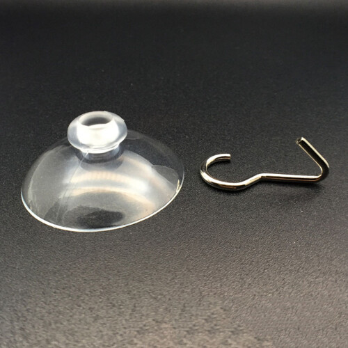 Suction Sucker Window Hooks Clear Wire Hook 32MM ( Pack of 20 ) 2