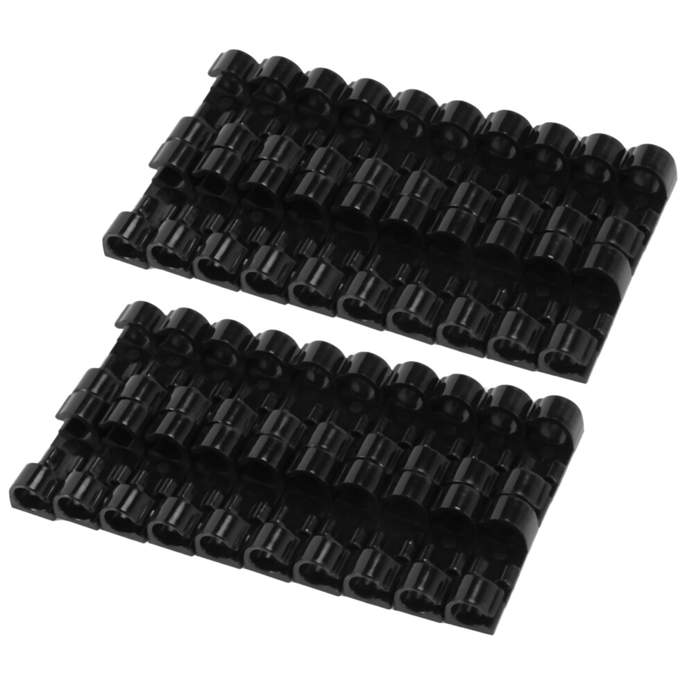 40Pcs/Lot Wire Fixing Clamp Clip Desktop Wire Clear Clips Holder Clamps Cable Clip Usb Cord Clips Holder(Black) 6031448694807