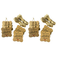 200 Stk. Vielen Dank, Dass Sie mit Uns Feiern Tags Geschenk AnhäNger Aus  Papier mit Natürlicher Juteschnur für Babyparty-, Weihnachts ,