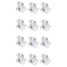 12X Rod Holder Pipe Clamp Wall Mount with Self Adhesive No Drilling for Shower Curtain Tube in Home,Kitchen