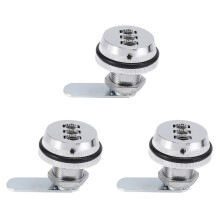 3X Alloy Code Combination Cam Lock Keyless Post Mail Box Cabinet RV 3 Dial Silver
