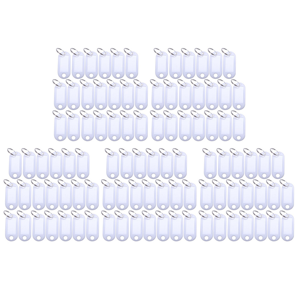 White Portable Plastic Key Fob Key Tag Id Labels 100 Pieces 4713546441096