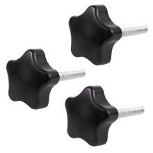 3X Tornillos de M8 x 40 mm Cabeza de Estrella Tornillo de Ala Perilla de SujeciónManija Negra