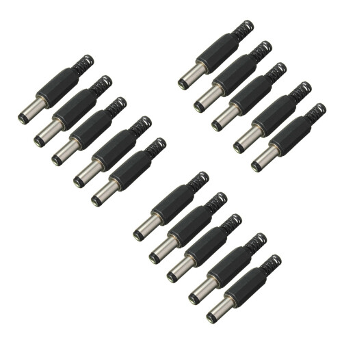 15PCS 5.5mm x 2.5mm Male Jack  Power Plug Socket Jack Adapter Adaptor Connector