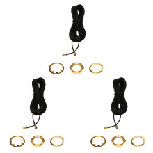 3X RP - SMA Male to Female Wifi Antenna Connector Extension Cable Black 10 M