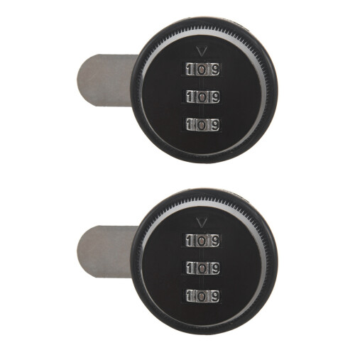 2X Alloy Code Combination Cam Lock Keyless Post Mail Box Cabinet RV 3 Dial Black