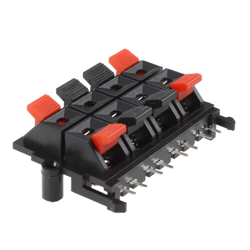 4Pcs 64X40X20mm 8 Positions Push in Jack Spring Load Speaker Terminals 2